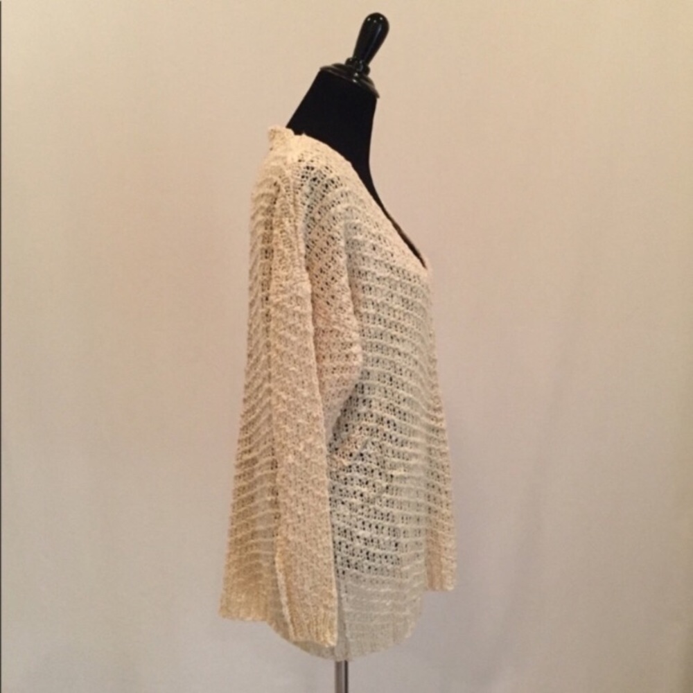 Astr Oversized Oatmeal Slash Back Sweater - Picture 6 of 7
